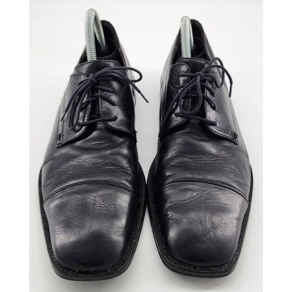 Johnston & Murphy Melton Black Leather Cap‎ Toe Derby Dress Shoes Men\'s Size 11M main image 12